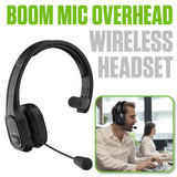 EBBOOMM100 - Cellet Overhead Boom Mic Wireless Headset with Noise Cancelling, Echo Reduction, USB-C Charging, 34H Talk Time, 30ft Range – Adjustable Headband, All-Day Comfort, Wired & Wireless Modes