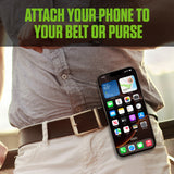 CLIP4BLACK - Cellet Universal Swivel Clip Set – 4-Piece Mount Kit for Phones, Walkie-Talkies & Remotes – 360° Rotation, Quick Release, Belt Clip & Double-Sided Adhesive Mount