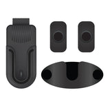 CLIP4BLACK - Cellet Universal Swivel Clip Set – 4-Piece Mount Kit for Phones, Walkie-Talkies & Remotes – 360° Rotation, Quick Release, Belt Clip & Double-Sided Adhesive Mount