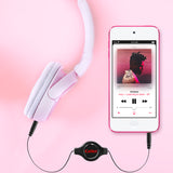 CN3535RBKB - Cellet Retractable 3.5mm Stereo Auxiliary Cable – 32" Extendable Aux Cord for Car, Headphones, Speakers & More – Compact, Tangle-Free Design – 3.5mm Male to 3.5mm Male Audio Jack – Black