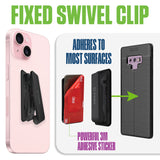 CLIPHDBK - Cellet Universal Heavy-Duty 360° Swivel Belt Clip Holder – 3M  Adhesive, Rotating Phone & Case Clip for Smartphones, Radios, Remotes & More