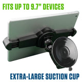 PHTABCN - Cellet Windshield Tablet Holder for Car Heavy Duty Suction Cup Mount 360 Rotation Cradle Compatible with iPad Air Mini, Samsung Galaxy Tab, Fire HD 7 8 10, GPS, Commercial Truck Drivers, Up to 9.7"