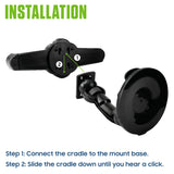 PHTABCN - Cellet Windshield Tablet Holder for Car Heavy Duty Suction Cup Mount 360 Rotation Cradle Compatible with iPad Air Mini, Samsung Galaxy Tab, Fire HD 7 8 10, GPS, Commercial Truck Drivers, Up to 9.7"