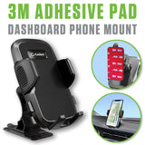 PHD300 - 🚗 Cellet Universal Car & Desk Phone Mount - Strong 3M Adhesive Pad, 360° Rotation, One-Touch Release - Secure Windshield, Dashboard & Countertop Holder for iPhone, Samsung, Android