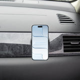 DISK2 - Extra Strength Sticky Gel Pad - Multipurpose Anti-Slip Dash Mount for Phone, Keys, Glasses - Washable & Reusable Double Sided Adhesive Disk for Car, Home, Office - 3.15" Large Round Black, 2-Pack