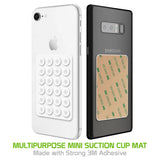 SCUPCL5 - Cellet Multipurpose Mini Suction Cup Mat – 5 Pack | Strong 3M Adhesive | Dashboard, Phone, Battery Pack Holder | Compact 2.3" x 3.3" Grip Pads for Car, Home, & Travel