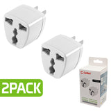 CNFPIN2FA - Cellet Universal Travel AC Wall Power Adapter to Convert China, UK, AU, EU & other Plugs to US Plug Socket (2-PACK)