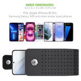 LTERMEDB -  Cellet Teramo Leather Phone Holster with Belt Clip – Compatible with iPhone 16 Pro,  Samsung Galaxy S25 & Similar Sized Phones – 360° Rotating Swivel Clip, Premium Leather Pouch with Magnetic Closure