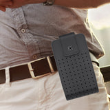 LTERLAGB -  Cellet Teramo Leather Phone Holster with Belt Clip – Compatible with iPhone 16 Pro Max, Samsung Galaxy S25 Ultra & Similar Sized Phones – 360° Rotating Swivel Clip, Premium Leather Pouch with Magnetic Closure