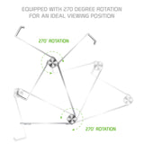 PHALUSL_FA - Table Desktop Phone Stand Smartphone Holder, Portable Resilient Aluminum -Silver (Copy)