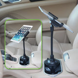 PHC19CN - Cellet Flexible Arm Cup Holder Tablet Mount - Universal Car Cup Base Holder with 360° Swivel & Adjustable Neck for iPad Pro Air Mini, Samsung Galaxy Tab, Surface, & 4.7-9.5 Inch Devices