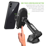RHSU200 - Cellet Dashboard/Windshield Phone Mount with Telescoping Arm – Adjustable Suction Holder, 360° Rotation, One-Touch Release – Fits iPhone 16/15/14 Pro Max, Samsung Galaxy S25/S24/S23 & More