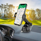 RHSU200 - Cellet Dashboard/Windshield Phone Mount with Telescoping Arm – Adjustable Suction Holder, 360° Rotation, One-Touch Release – Fits iPhone 16/15/14 Pro Max, Samsung Galaxy S25/S24/S23 & More