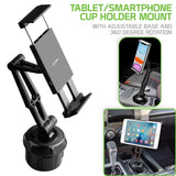 PH620 -  Cellet Heavy Duty Cup Holder Mount for Tablet Smartphone - 360° Swivel, Expandable Base Car Holder for iPad iPhone Samsung Galaxy & All Smartphones