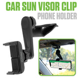 PH710 - Cellet Car Sun Visor Clip Phone Holder, 360° Adjustable Cradle Mount for Smartphones up to 4.7" Wide – Hands-Free GPS Navigation & Safe Driving