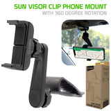 PH710 - Cellet Car Sun Visor Clip Phone Holder, 360° Adjustable Cradle Mount for Smartphones up to 4.7" Wide – Hands-Free GPS Navigation & Safe Driving