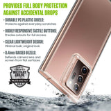 CCSAMN20CL - Crystal Clear Case for Samsung Galaxy Note 20, Ultra Slim Thin Shockproof Protective Phone Cover, Military Grade Drop Tested, Anti-Scratch PC Back & Flexible TPU Bumper, Supports Wireless Charging