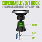 PHMAG12 - Cellet Inc. Magnetic Wireless Car Charger Mount, Fast Charging MagSafe Compatible Phone Holder for iPhone 16/15/14/13/12 Series - Air Vent Mount with Expandable Hook & Adjustable Head