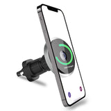 PHMAG12 - Cellet Inc. Magnetic Wireless Car Charger Mount, Fast Charging MagSafe Compatible Phone Holder for iPhone 16/15/14/13/12 Series - Air Vent Mount with Expandable Hook & Adjustable Head