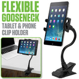 PH500 - Cellet Flexible Gooseneck Tablet & Phone Clip Holder – Adjustable Stand with Heavy-Duty Clamp, 360° Rotation, Non-Slip Rubberized Grips – Compatible with Smartphones, Tablets, Nintendo Switch & More
