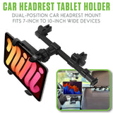 PH360 - Cellet Car Headrest Tablet Holder – 360° Rotating Backseat Mount for 7–10” Devices | Universal Fit for iPads, iPhones, Galaxy Tabs, Nintendo Switch – No Tools Needed