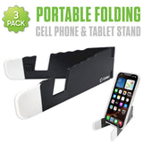 PH170 - Cellet Portable Folding Phone & Tablet Stand – 3 Pack, Universal Holder for iPhone, iPad, Samsung, Tablets – Compact, Lightweight, Travel Friendly – Adjustable Angle, Anti-Slip Grip