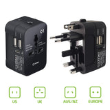CNUNMC - Cellet International Travel Adapter, All-in-One Worldwide Power Adapter with USB-C & USB-A – Cellet Universal Plug for US/EU/UK/AU – Surge Protection, UL Certified, for Phones, Laptops, Tablets, Cameras