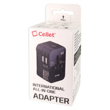 CNUNMC - Cellet International Travel Adapter, All-in-One Worldwide Power Adapter with USB-C & USB-A – Cellet Universal Plug for US/EU/UK/AU – Surge Protection, UL Certified, for Phones, Laptops, Tablets, Cameras