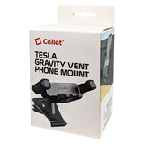 PH250 - Cellet Tesla Model 3 & Y Gravity Air Vent Phone Holder Mount – Hands-Free Car Phone Mount for iPhone, Samsung, Google Pixel – Auto-Locking Cradle, Anti-Slip Grip, Easy Install, Sleek Black Design