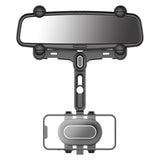 PHMIR5 -  Cellet Rear-View Mirror Phone Mount – 360° Rotation Car Holder for iPhone 15 14 13 Pro Max, Samsung Galaxy S24 S23 Ultra, Adjustable Fit 2.3”-3.75”, Hands-Free GPS Navigation
