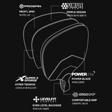 M80P SA - XIOM M 8.0 P Table Tennis Racket – Professional Japanese Penholder Ping Pong Paddle with ITTF Approved High-Tension Rubber – Allround Speed & Control Blade for Intermediate to Advanced Players