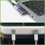 DCCADT - Cellet 90° Right Angle USB-C Adapter (2-Pack), 240W PD Fast Charging, 40Gbps Data Transfer, 4K@240Hz Video Output, USB4/Thunderbolt 3 & 4 Compatible, USB-C Male to Female Connector