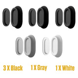 ACMR5 - Magnetic Remote Control Holder Wall Mount, 5 Pack Strong N52 Magnet Remote Organizer, Adhesive Mount for TV Remote, Air Conditioner, Fan, Game Controller & Home Gadgets – Black/Gray/White