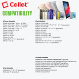 DCA8RBK - DAC8RBK - Cellet MFi Certified Retractable Lightning to USB-C Cable – 3ft Fast Charging Cord – Tangle-Free, Portable & Durable – Compatible with iPhone, iPad, and USB-C Chargers