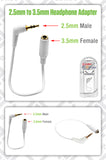 CN25M35F - Cellet 2.5mm Male to 3.5mm Female Audio Adapter Cable, 5-Inch Gold-Plated TRRS Connector – Right Angle Plug for Mobile Credit Card Readers, Headsets & Devices with Bulky Cases