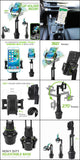PH650 - Cellet Adjustable Cup Holder Phone Mount – 360° Rotating & Extendable Gooseneck, Universal Car Phone Holder for iPhone, Samsung & More