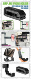 PHAP01 - Cellet Airplane Phone Holder Mount – Foldable Travel Phone Clip for Airplane Tray Table or Luggage Handle, Adjustable 360° Rotation, Universal Fit for iPhone, Samsung, Google Pixel & More