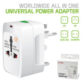 CNUNM FA - Cellet Universal Travel Adapter – All-in-One Worldwide Power Converter for US, UK, Europe, AU/NZ – International Charger for Phones, Laptops, Tablets, and More