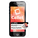 SGIPH5 - Tempered Glass Screen Protector for Apple iPhone SE 2016/5/5s/5c (0.3mm) Cellet