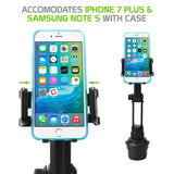PH650 - Cellet Adjustable Cup Holder Phone Mount – 360° Rotating & Extendable Gooseneck, Universal Car Phone Holder for iPhone, Samsung & More