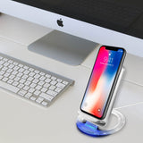 QI300SL - Cellet Adjustable Dual Coil Wireless Charging Stand with Blue LED Power Indicator and Micro USB Cable