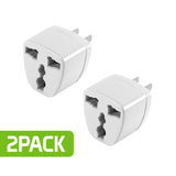 CNFPIN2FA - Cellet Universal Travel AC Wall Power Adapter to Convert China, UK, AU, EU & other Plugs to US Plug Socket (2-PACK)