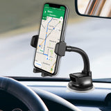 RHSU100 - Windshield/Dashboard Phone Holder Mount – Flexible Gooseneck & Reusable Sticky Suction Pad – Universal Car Phone Holder for GPS Navigation & Hands-Free Use