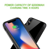 BWIPHMAX - iPhone XS Max Wireless Charging Case, 6000mAh Rechargeable External Wireless Power Case for Apple iPhone XS Max - Black