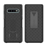 HLSAMS10 - Belt Clip Holster & Shell Case with Kickstand Heavy Duty Protection - Galaxy S10