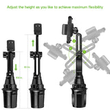 PH630  - Cellet Adjustable Cup Holder Phone Mount – Universal Car Cradle with 360° Rotation, One-Touch Release, and Expandable Base – Compatible with iPhone, Samsung, and More