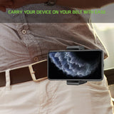 CLIPHDB - Cellet Universal Heavy Duty 360° Swivel Belt Clip Holder - Secure Phone Holster w/ Kickstand for All Smartphones &amp; Cases - Durable, Rotatable Belt Clip