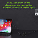 DCCEXT - Cellet USB-C Extension Cable 3.3FT, USB-A to USB-C Male to Female Cable, 4K Video & 10Gbps Data Transfer