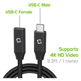 DCCEXT - Cellet USB-C Extension Cable 3.3FT, USB-A to USB-C Male to Female Cable, 4K Video & 10Gbps Data Transfer
