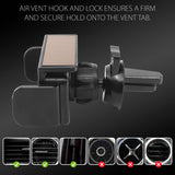 PHSOL188 - Cellet Solar Powered Car Phone Mount for Air Vent – Auto Touch Release & Lock Cradle, 360° Rotation, USB-C Powered (No Phone Charging) – Compatible with iPhone, Samsung, Pixel, Motorola